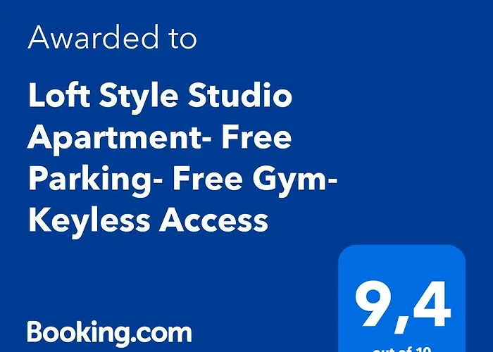公寓 Loft Style Apartment- Free Parking- Free Gym- Keyless Access 塔尔图